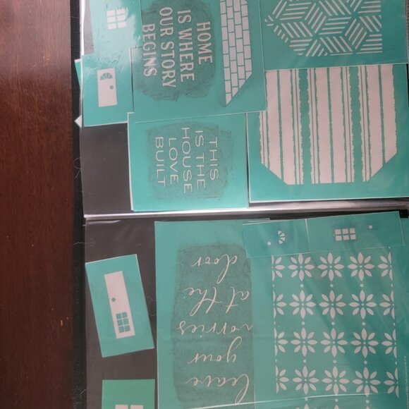 Bundled Reusable Silk Screen Stencils ~ 10 x 13 Binder ~Home, Laundry, Kitchen - Picture 3 of 16